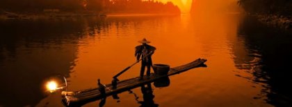 Fisherman Behind The Sunset Fb Cover Facebook Covers